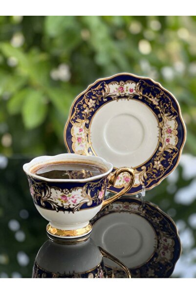 Elta Collection Victoria 24K Gold Embossed 6-Person Porcelain Cup Set