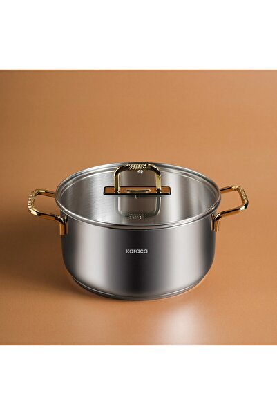 Karaca Maçka İndüksiyon Tabanlı Çelik Tencere 24 Cm Gold
