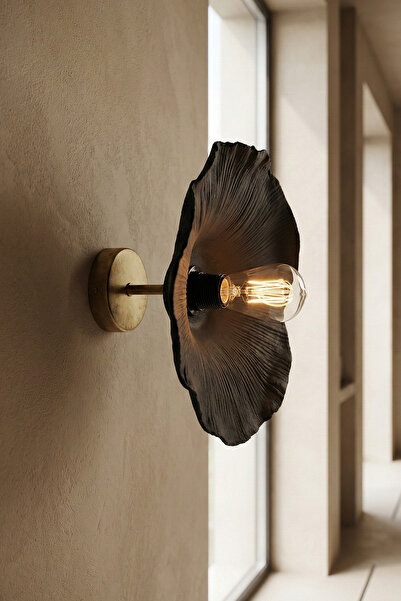 Maison Avf Black Avf Dark Flower Design Modern Wired Sconce