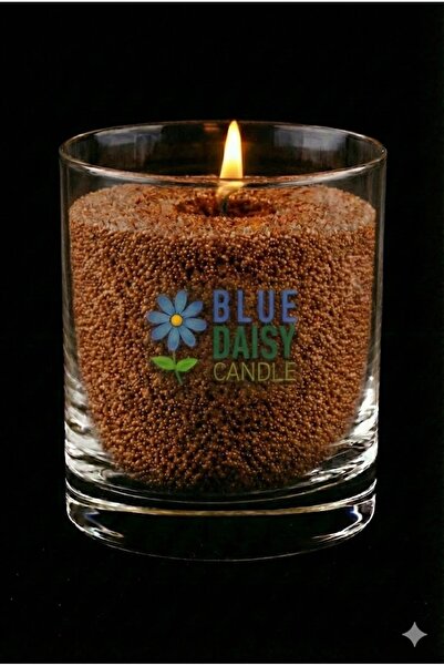 BlueDaisyCandle 1 Kg KAHVERENGİ KAHVE kokulu Inci Tozu Mum ( 25 Adet 20 Cm Fitil Ile ) Toz Mum , Kum Mum