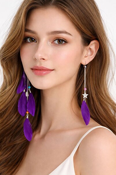 BB wikiki Tüy Küpe Mor