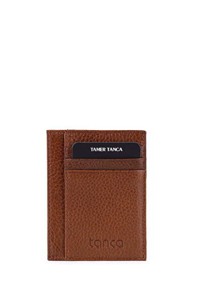 Tamer Tanca محفظة رجالية من الجلد الطبيعي بلون أسمر