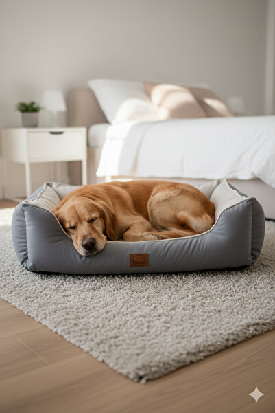 Jungo Pets Lucy Gri & Açık Gri Yüksek Kaliteli Köpek Yatağı