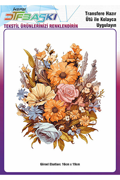 F17 Ajans Ütü ile Yapışan Tişört Tekstil Dtf Transfer Baskı