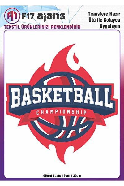 F17 Ajans Ütü Ile Yapışan Tekstil Dtf Baskı Görseli Basketball