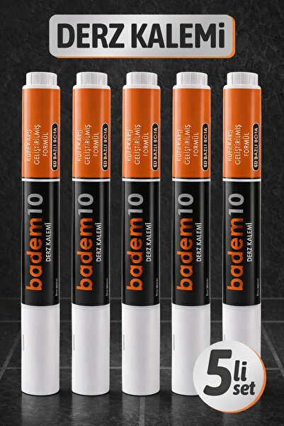 Badem10 5 Adet Beyaz Fayans Arası Hazır Derz Dolgusu Boyama Boyası Kalemi (Ye...