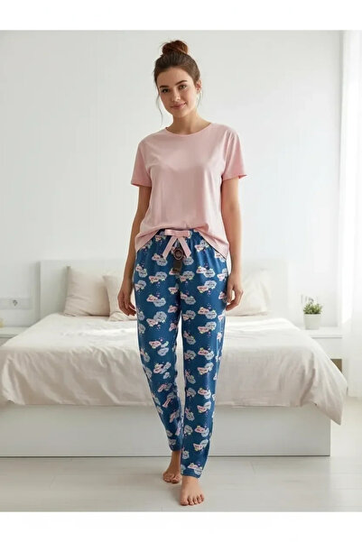 LİPARİS Women's Vıscon Single Bottom Pajamas 5512