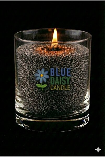 BlueDaisyCandle 250 gr SİYAH renkli VANİLYA kokulu Inci Tozu Mum ( 30 adet 4cm fitil ile ) Toz Mum , Kum Mum