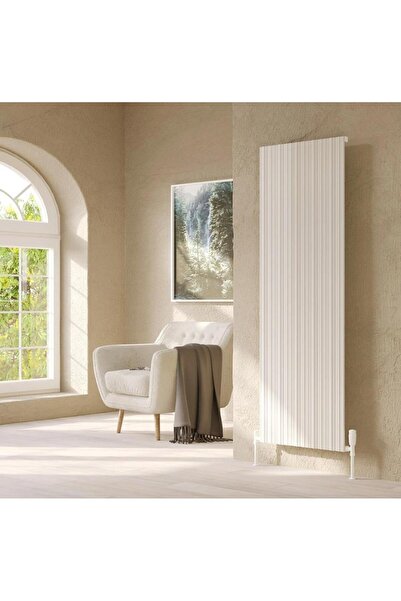 Lojimax Alüminyum Dekoratif Radyatör Bamboo 1800x359mm 3 Dilim Dokulu Beyaz |...