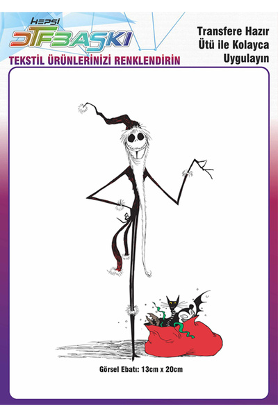 F17 Ajans Ölü Gelin Corpse Bride Ütü ile Yapışan Tekstil DTF Baskı