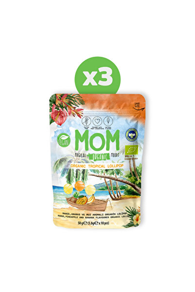 MOM Organik Tropikal Lolipop 3'lü Paket