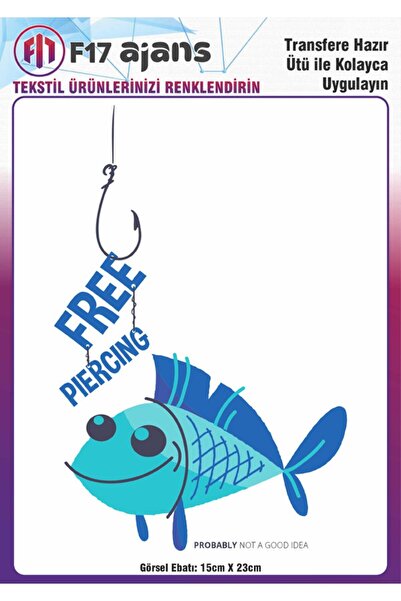 F17 Ajans Ütü Ile Yapışan Tekstil Dtf Baskı Görseli Free Piercing