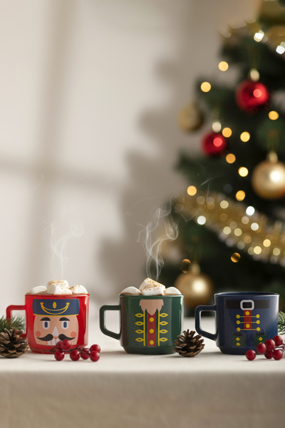 Rakle Nutcracker 3'lü Stackable Kupa Seti 180 cc