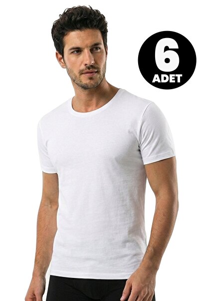 Öts 6-Piece Men's T-Shirt Set Open Collar Half Sleeve (100% Cotton)