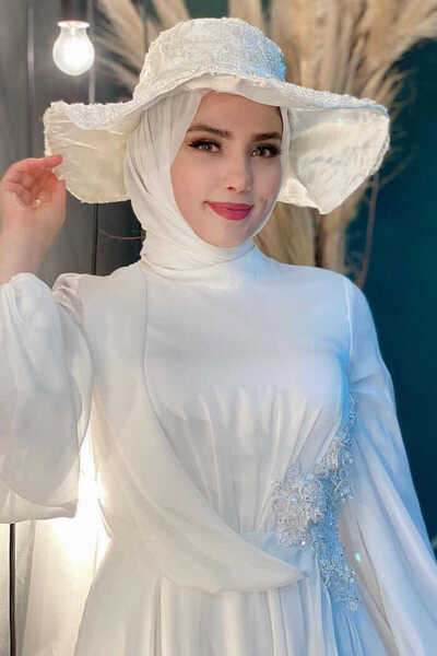 Bym Fashion 2049 çift katlı Jan Jan Şal Ekru