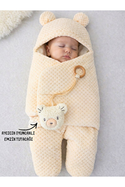 Tomuycuk بطانية أطفال شتوية فائقة النعومة مصنوعة من القطن بنسبة 100%، مع لعبة...