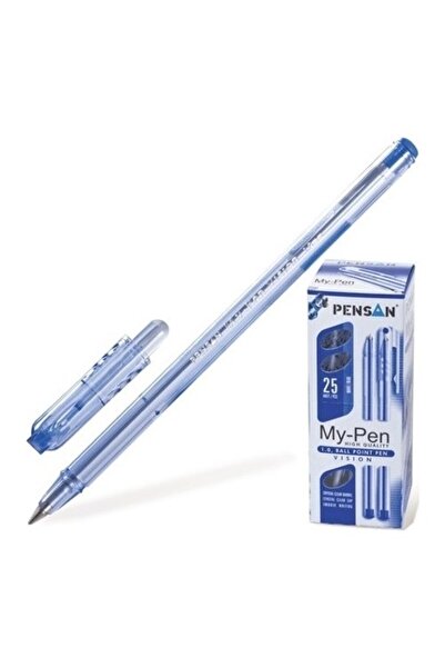 Pensan قلم حبر جاف 1.0 مم من بوترو، 5 أقلام حمراء + 5 أقلام زرقاء (إجمالي 10 ...