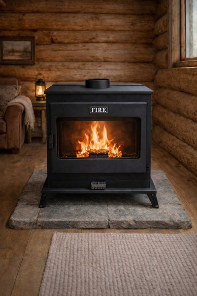 ogt makine Şömine Tipli Pelet Soba Kül Çekmeceli ve Şık Tasarımlı (Pelet ve O...