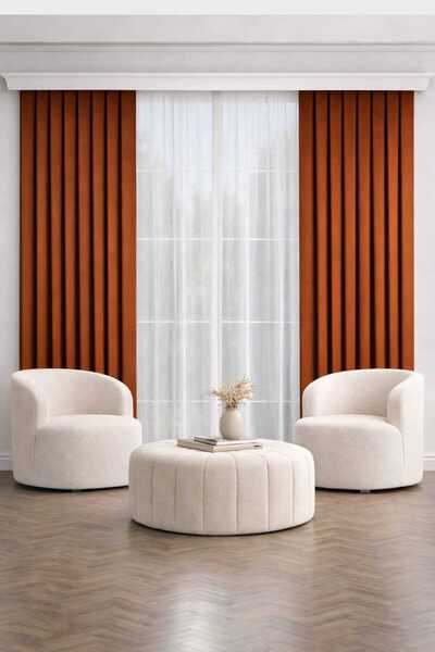 PerdeYap1980 Кереміт Ада Фон Завіса Одностулкова 1/3 Щільна Складка