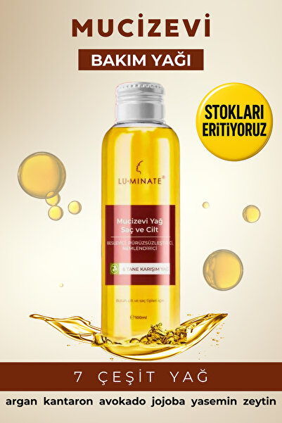 Luminate Mucizevi Saç Ve Vücut Bakım Yağı Sarı Kantaron Yasemin Argan Zeytin ...