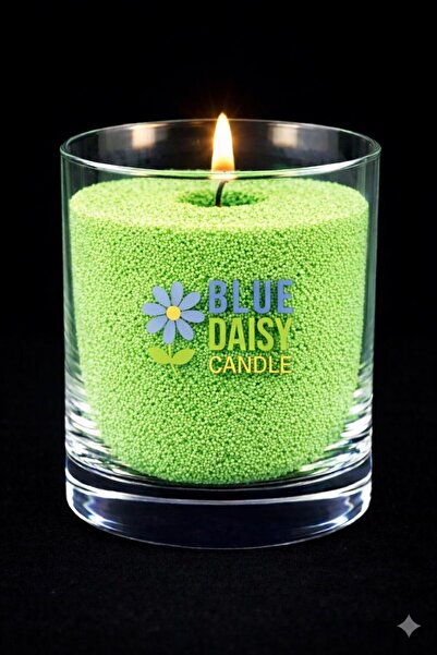 BlueDaisyCandle 250 Gr YEŞİL Renkli YEŞİL ELMA & TARÇIN Kokulu Inci Tozu Mum ( 30 Adet 4cm Fitil İle ) Toz Mum