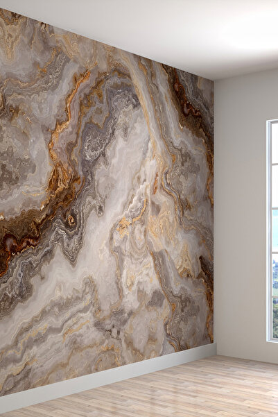 dreamwall Mermer Desenli Silinebilir Sağlık Dostu Tekstil Duvar Kağıdı