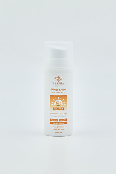 RESSHA BEAUTY 50+SPF YAŞLANMA & LEKE KARŞITI MİNERAL GÜNEŞ KREMİ