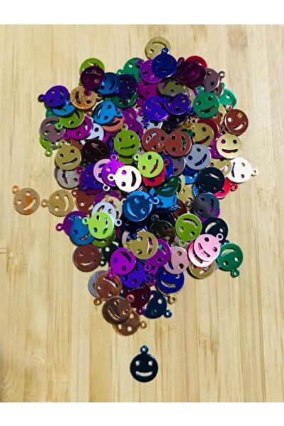 pulsan Цветно усмихнато лице. Плексиглас Мат Оя и бродерия с мъниста 7 мм. 20 г.