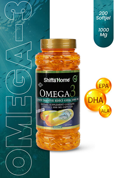 Shiffa Home Omega-3 200 Softjel Balık Yağı EPA DHA 1000 mg