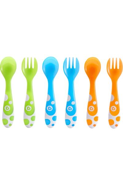 Munchkin Çatal & Kaşık Geçiş Seti | 12 Ay+ | 6 Adet | Çok Renkli | BPA İçermez