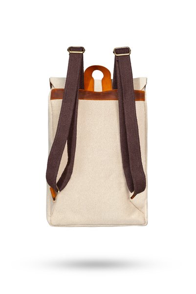 Gillario Design 02 15.6 Inch Beige Canvas Laptop Backpack