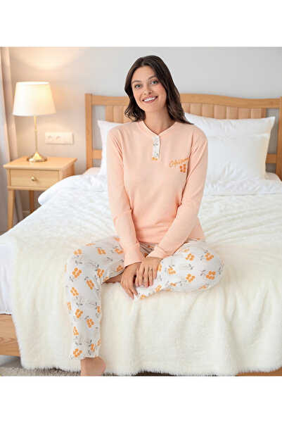 PİJAHOME طقم بيجامة حرارية ناعمة ودافئة