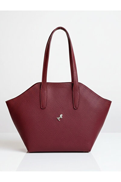 Çanta Trend Дамска чанта за ръка и рамо Miami Polo Club Burgundy с 6 джоба