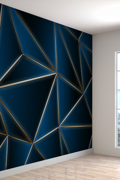 dreamwall 3 Boyutlu Soyut Geometrik Üçgen Desenli Tekstil Duvar Kağıdı