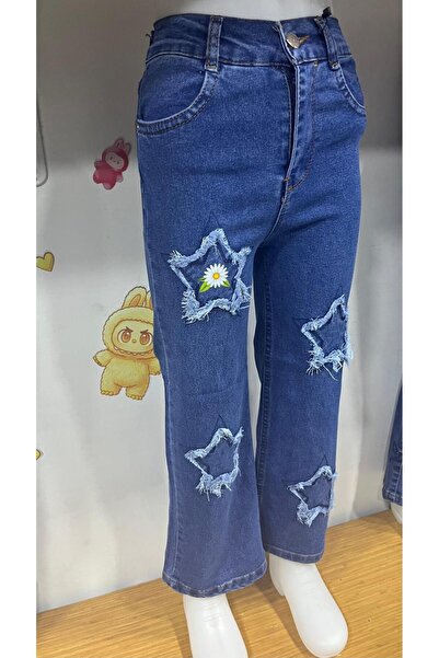 nd jeans Pantaloni elastici pentru fetiță Daisy cu cu imprimeu stele brodate ...