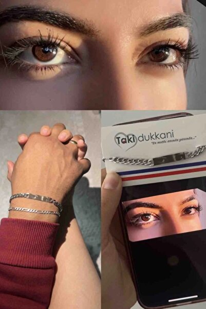 Takı Dükkanı Kişiye Özel Göz Resim Baskılı Paslanmaz Çelik Bileklik Sevgiliye...