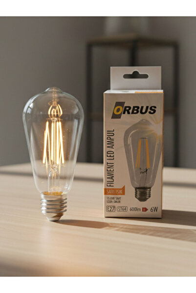 ORBUS St64 6w E27 Clear Dekoratif Led Ampul