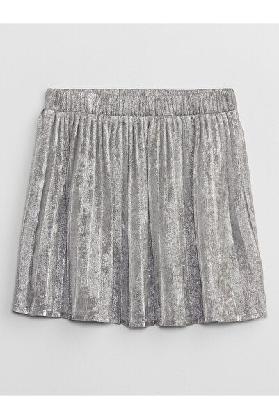 GAP Kız Çocuk Gri Shine Pileli Etek