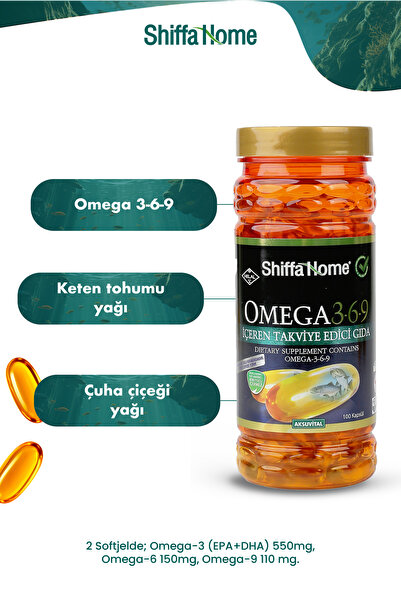 Shiffa Home Omega 3-6-9 Balık Yağı Softjel 1000 Mg 100 Kapsül