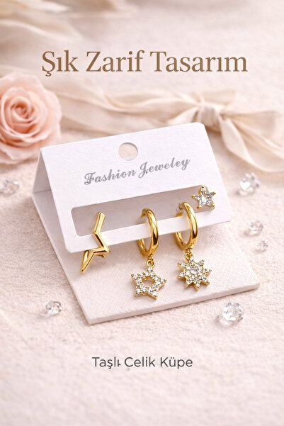 Jack Ferrero أقراط من الفولاذ، مضمونة عدم بهتان اللون