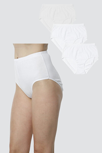 Hmd 1003 Жіночі 3-х комплекти білих зручних бавовняних трусиків з резинкою