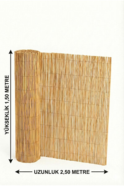 Bygolden Doğal Hasır Çit 150x250 cm - Balkon ve Bahçe İçin Dekoratif Bambu Gö...