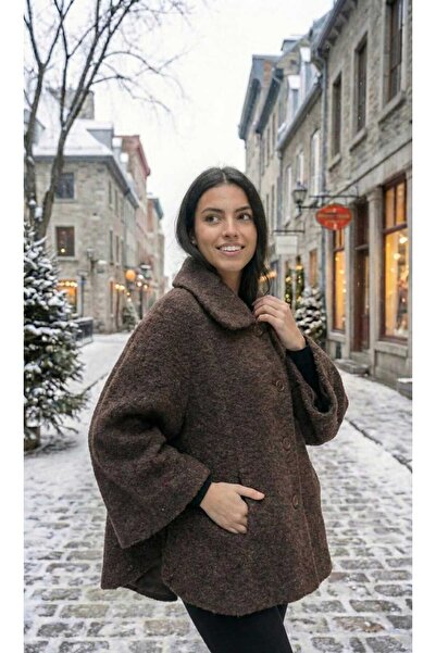 LAGRANZE عباءة نسائية شتوية إيطالية ناعمة وأنيقة