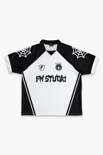 PULLMARK PM Studio Polo Yaka Erkek Siyah Futbol Forması