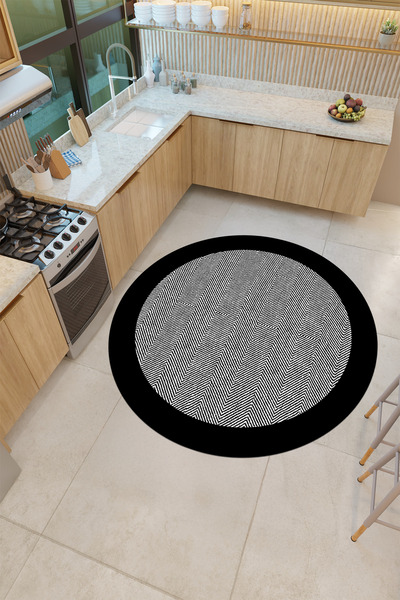 THEMODERNHANE Dijital Baskılı Makinede Yıkanabilir Antialerjik Kaymaz Leke Tu...