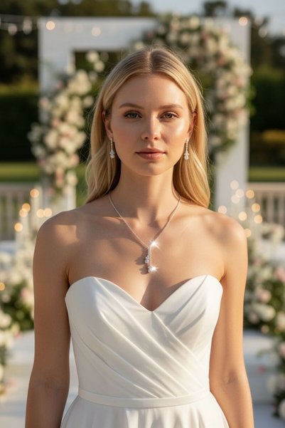 BEREN KILIÇ Melina Jewelry Set Necklace Earrings Gift Set Wedding Engagement Promise Wedding Jewelry Set