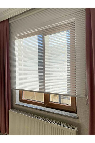 YAZAR HOME Yeni Sezon Berlin Spor Model Çift Mekanizmalı Tül Stor Perde