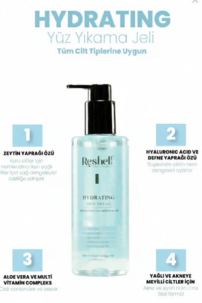 Reshell Nemlendirici Yüz Temizleme Jeli ve Yağı