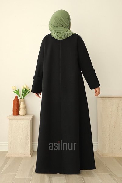 ASİLNUR Duru Kaşe Coat Black
