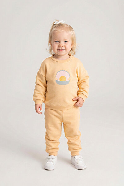 LUESS Kız Çocuk %100 Pamuklu Baskılı Alt Üst Takım (1-2 Yaş 5-6 Yaş)